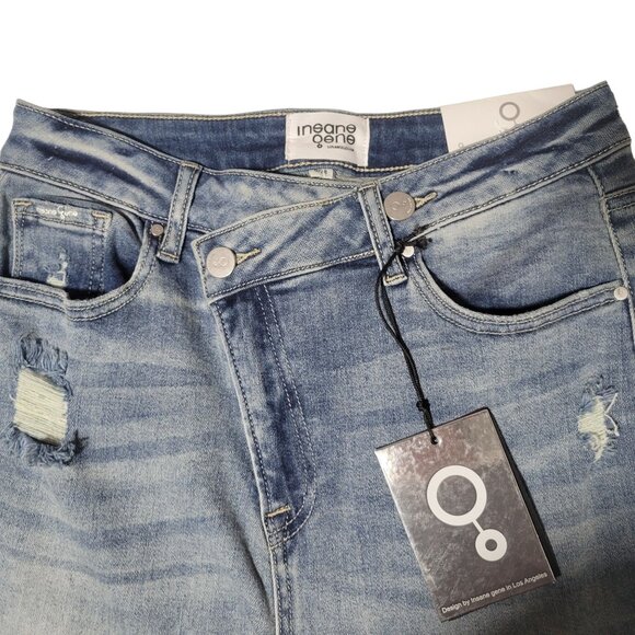 Insane Gene Hi-Rise Girlfriend Jeans Womens Size 28 Stretched Light Wash Denim - Picture 5 of 10